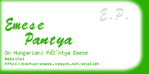 emese pantya business card